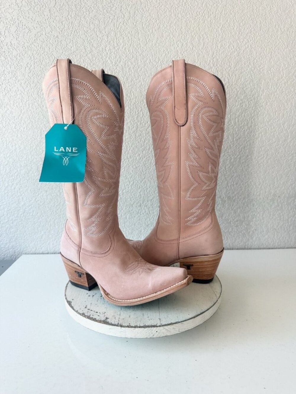 Lane SMOKESHOW Womens Pink Cowboy Boots Western Cowgirl Tall Snip Toe Size 9.5